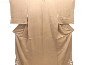 アンティーク　錦紗御所車に松模様一つ紋着物